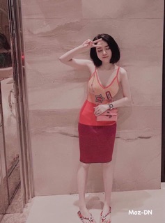 Đầm thun ôm body hai dây