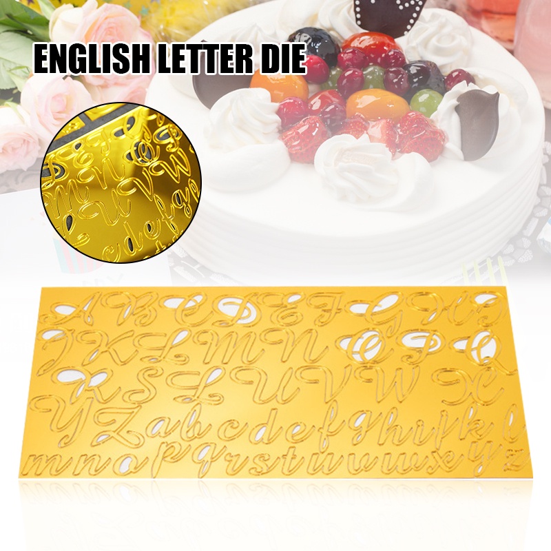 Khuôn Nhấn Trang Trí Bánh Quy Hình Chữ Cái Bằng Acrylic DIY