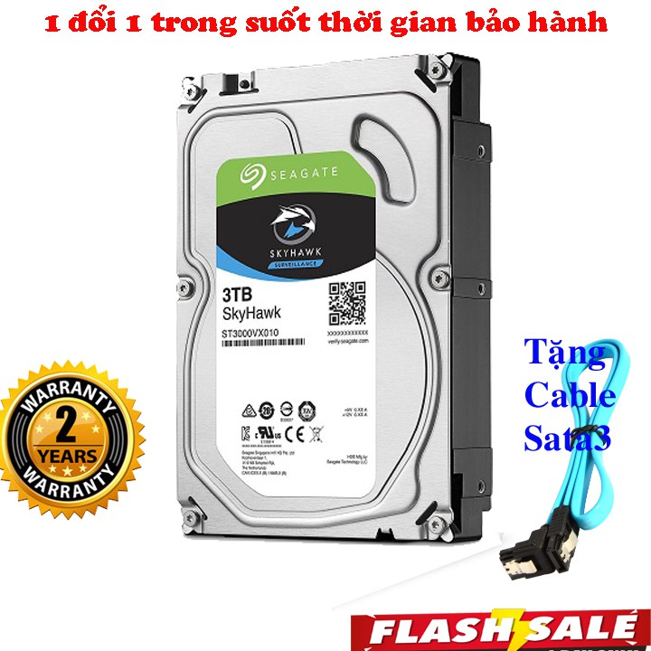 Seagate Skyhawk 3Tb chuyên dụng cho đầu ghi Camera