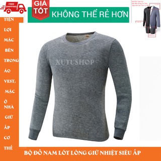 BỘ ĐÔNG CAO CẤP LÓT NỈ CHO NAM SIÊU ẤP BD03, BỘ ĐỒ NGỦ NAM, BỘ NỈ NAM LÓT LÔNG- MẶC BÊN TRONG ÁO VEST TIỆN NGHI