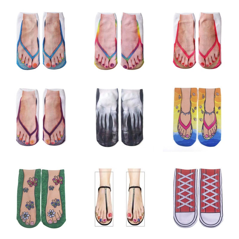 XIXI Tất Thuyền In Hình Bộ Xương 3D Vui Nhộn Cho Người Lớn Và Trẻ Em