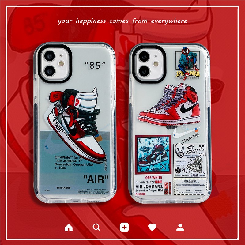 Ốp Điện Thoại Trong Suốt Họa Tiết Giày Thời Trang Cho Iphone 11 Pro Max X Xr Xs Max 12 Pro Max 12 Mini 7 8 Plus Se 2020