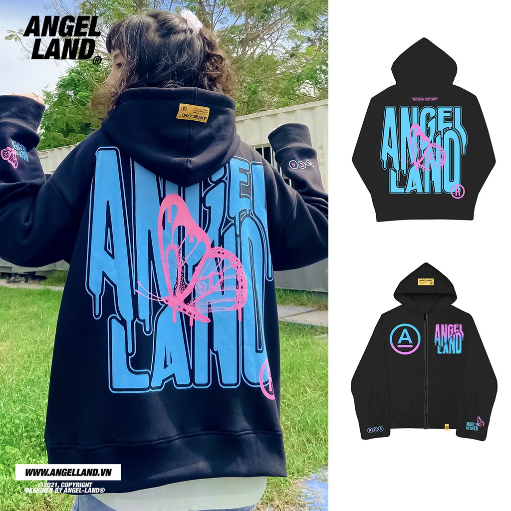 Áo Khoác Angel-Land Flying Zip chính hãng-Black | BigBuy360 - bigbuy360.vn