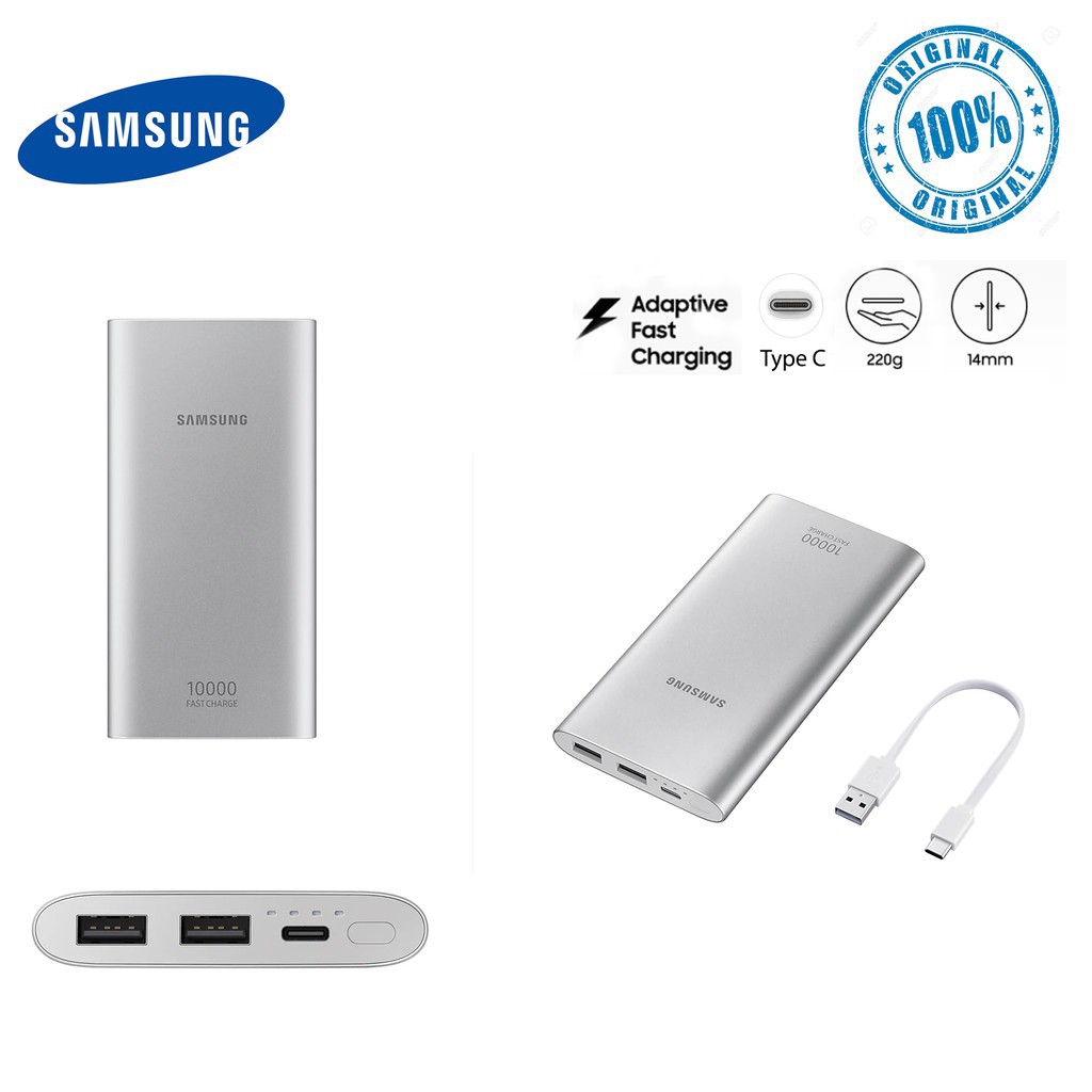 Sạc dự phòng sạc nhanh FREE SHIP  pin dự phòng Samsung 10000mAh chuẩn Type C EP-P1100 sạc siêu nhanh 15W