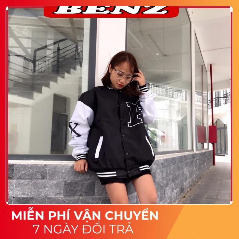 Áo khoác dù bomber nam nữ in hình chữ F áo gió 2 lớp Fom rộng unisex oversize đến 70kg chất vải mero sịn mềm mịn TA 9988