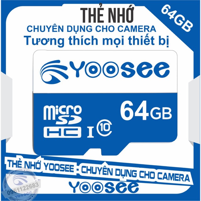 Thẻ nhớ Yoosee chính hãng - Thẻ Yoosee 64GB tốc độ cao C10 | WebRaoVat - webraovat.net.vn