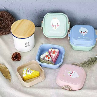 Hộp đựng cơm lúa mạch / Hộp cơm bento 2 tầng