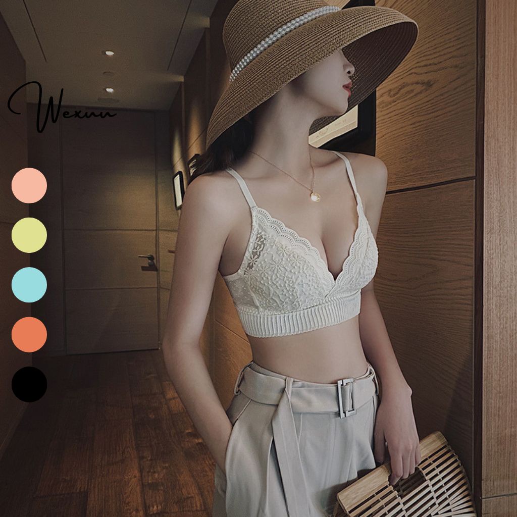 Áo lót nữ ren hoa mềm mát Xuu Design, thiết kế đệm mỏng không gọng co dãn thoáng khí- AV43