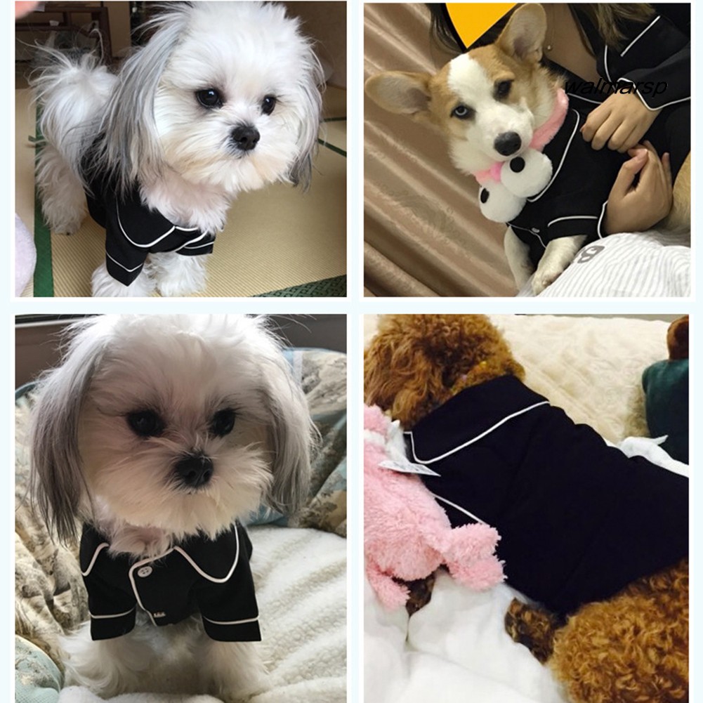 [OCT] Pet Small Dog Cat Chihuahua Pajamas Sleepwear Sweater Warm Night Clothes Outfit