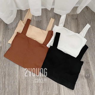 Áo hai dây bản to dáng croptop, mút đệm ngực A1620