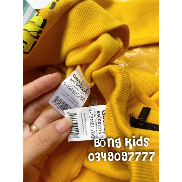 Bộ Nỉ Hoodie Bé Trai Khủg Log Vàng GJ
