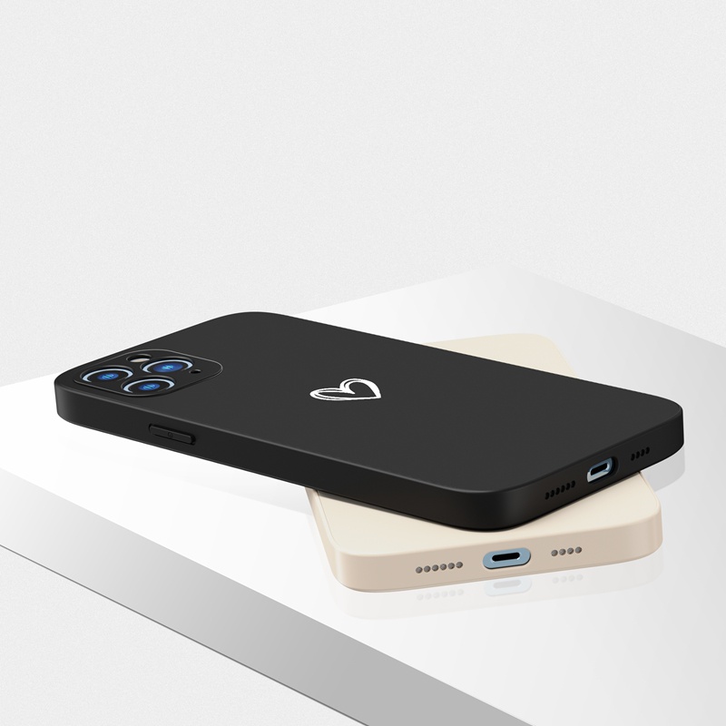 Ốp lưng iphone Ốp điện thoại Suntaiho silicon mềm họa tiết trái tim thích hợp cho iPhone 13 12 11 Mini Pro X XR XS Max 7 8 Plus