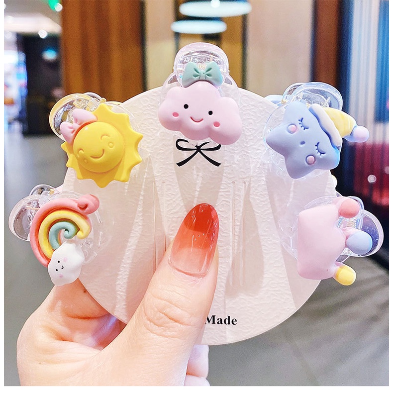 Kẹp Tóc Càng Cua Size Nhỏ Đính Vương Miện Nhiều Hình Cute Cho Bé HadyyKids - CT41