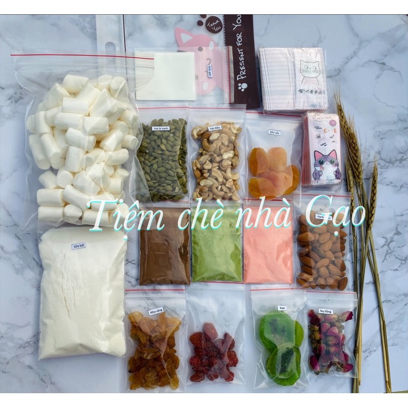 Tự chọn nguyên liệu làm kẹo nougat / kẹo hạnh phúc