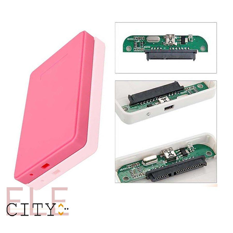 ✨COD✨Portable Usb2.0 Sata Interface External Ssd Drive Box 2.5&quot; Hard Disk Case