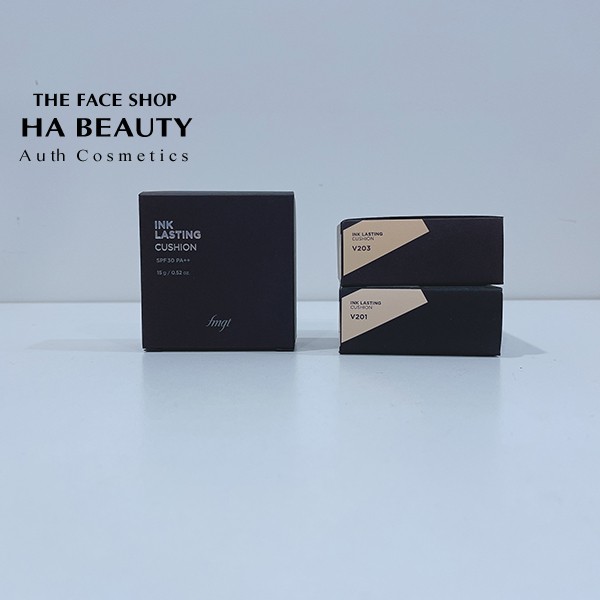 Phấn nước trang điểm lâu trôi che phủ tốt khuyết điểm hàn quốc The Face Shop fmgt Ink Lasting Cushion 15g SPF30 PA++ | BigBuy360 - bigbuy360.vn