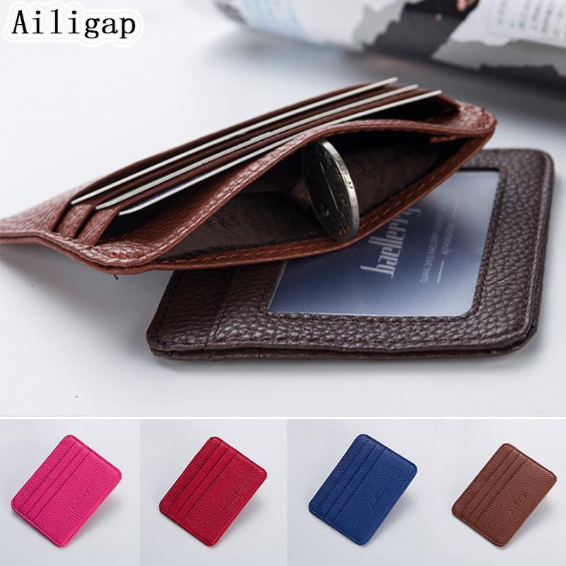 Ví đựng thẻ nhiều ngăn mini đơn giản phong cách Hàn Quốc thời trang cho nam