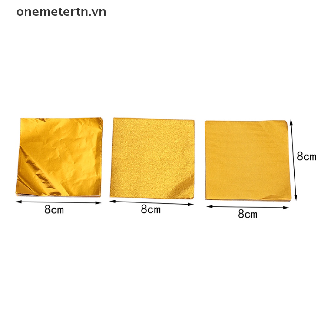 Set 200 Giấy Nhôm Màu Vàng 8 * 8cm Dùng Gói Kẹo / Sô Cô La / Bánh Quy DIY
