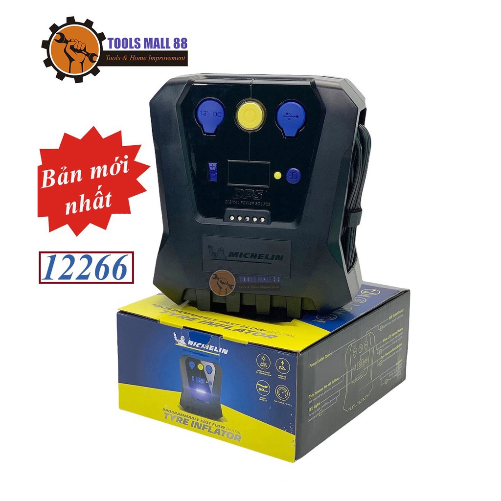 Bơm lốp tự ngắt Michelin 12266 Model mới nhất - Chính hãng BH 12 tháng, 100% như ảnh mô tả