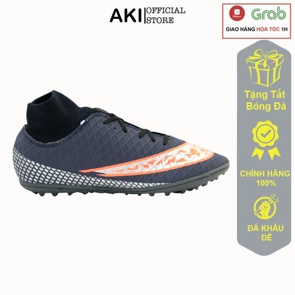 Giày Đá Bóng Nam Cỏ Nhân Tạo Mtc X3 Tím Than Cao Cổ Thể Thao Phong Cách Chính Hãng - Mx003