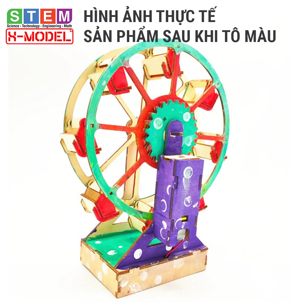 Đồ chơi thông minh, sáng tạo STEM Mô hình vòng bánh đu quay XMODEL ST99 cho bé, Đồ chơi cho bé DIY| Giáo dục STEM, STEAM