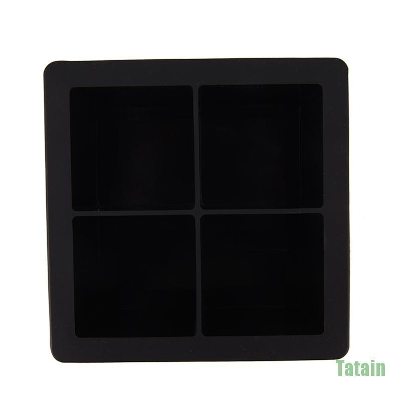 Khuôn silicon làm đá hình vuông cỡ lớn màu đen