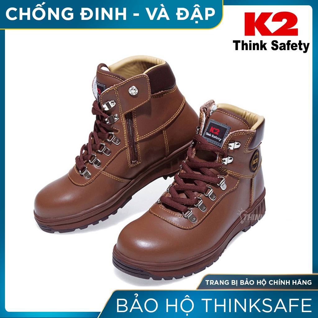 Giày bảo hộ Hàn Quốc K2-14 da bò thật, chống tĩnh điện, chống đâm xuyên thumbnail