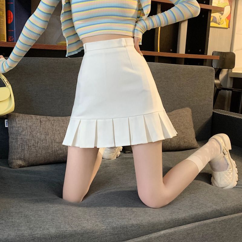 (BIG SIZE) chân váy A xếp ly có quần trong C112