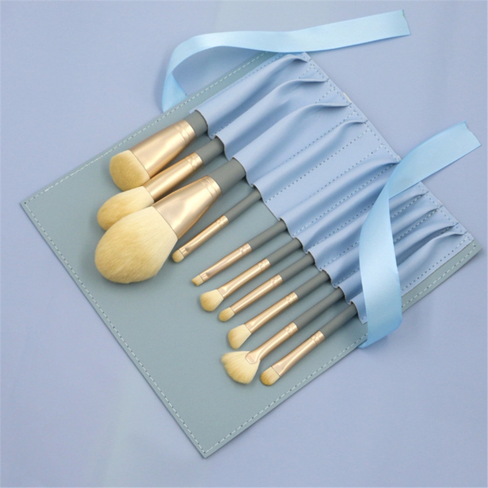 [Hàng mới về] Bộ 10 Cọ Trang Điểm Phấn Nền / Phấn Mắt / Phấn Hồng Đa Năng Với Tay Cầm Gỗ Bền Bỉ Dễ Dùng