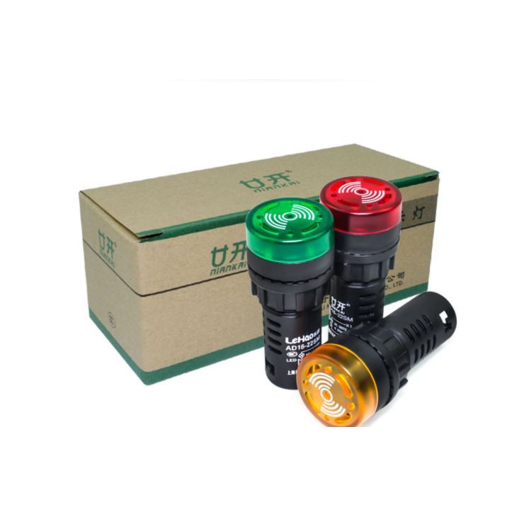 Đèn báo có còi phi 22 điện áp 24v và 220v