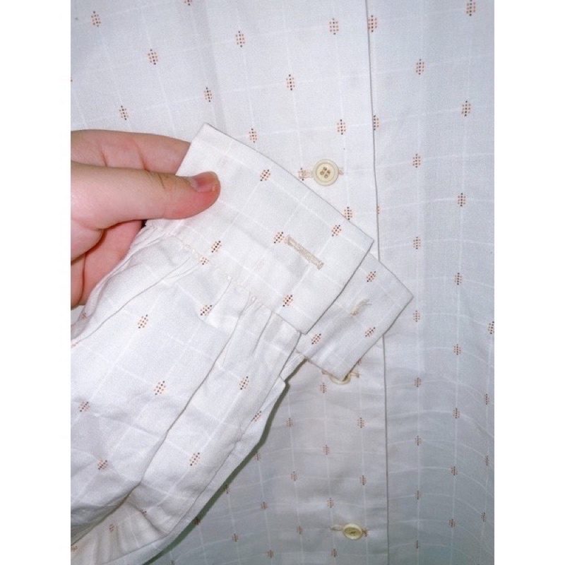 ÁO SƠ MI HOẠ TIẾT NHÍ VINTAGE CỔ SEN 2hand