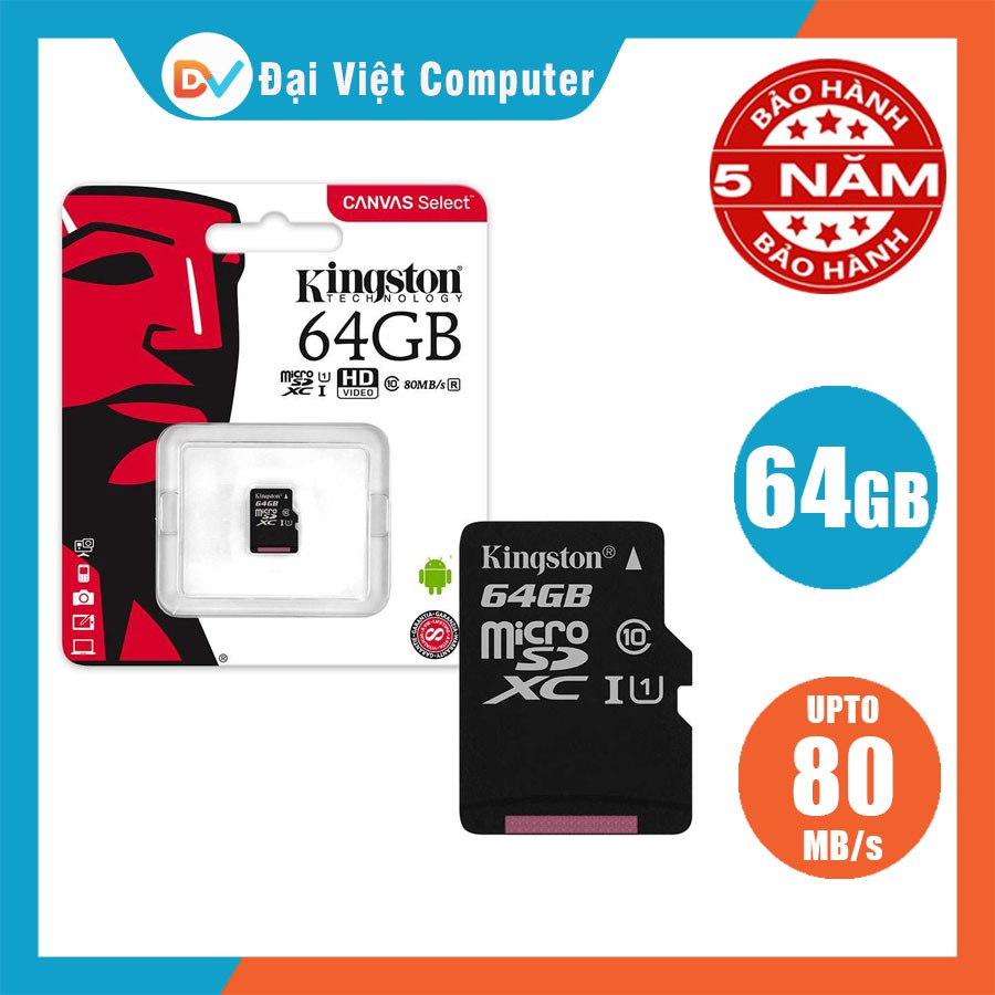 Thẻ nhớ micro SD kington /Toshiba / Netac 64GB 32GB 16GB class 10