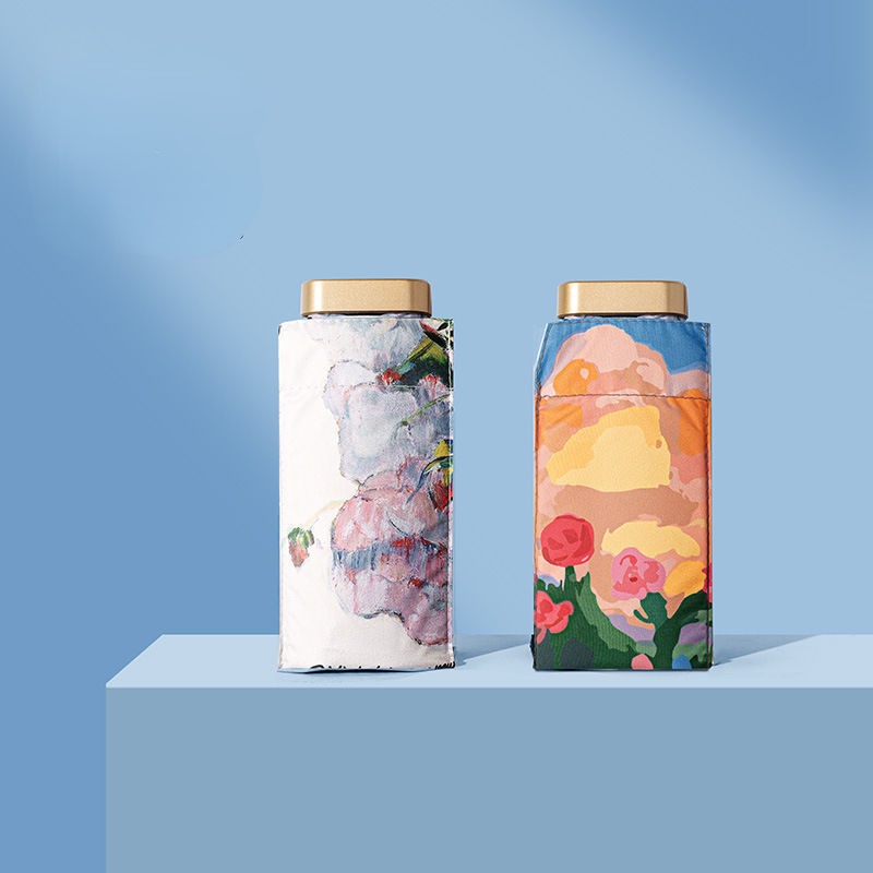 Dù Mini Chống Nắng Chống Tia UV Dạng Gập Hình Viên Con Nhộng Kích Thước Nhỏ Gọn Bỏ Túi Cho Nữ