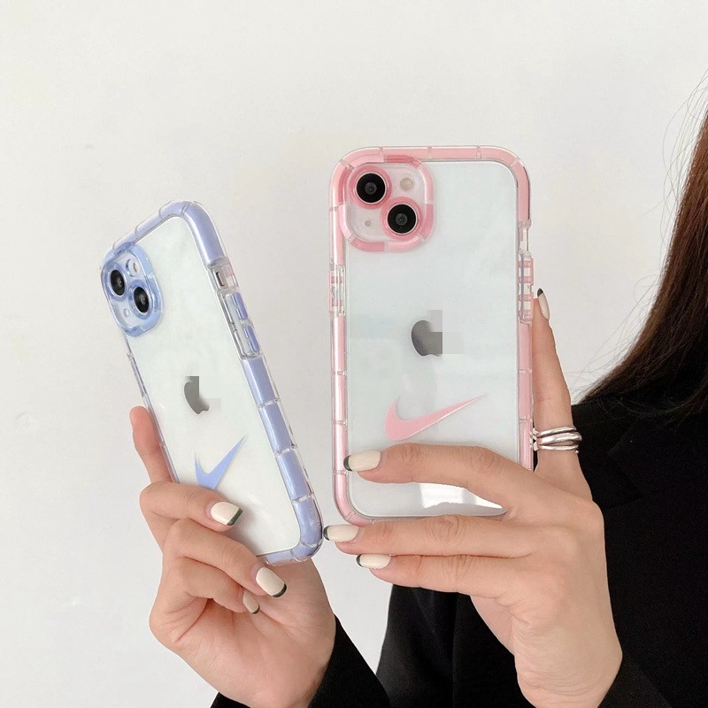 Phát sáng vào ban đêm Silicone mềm Ốp lưng iP iPhone 11 12 Pro Max X XS XR Max Đen Hồng Logo Nike Bàn thời trang nam Shin Case