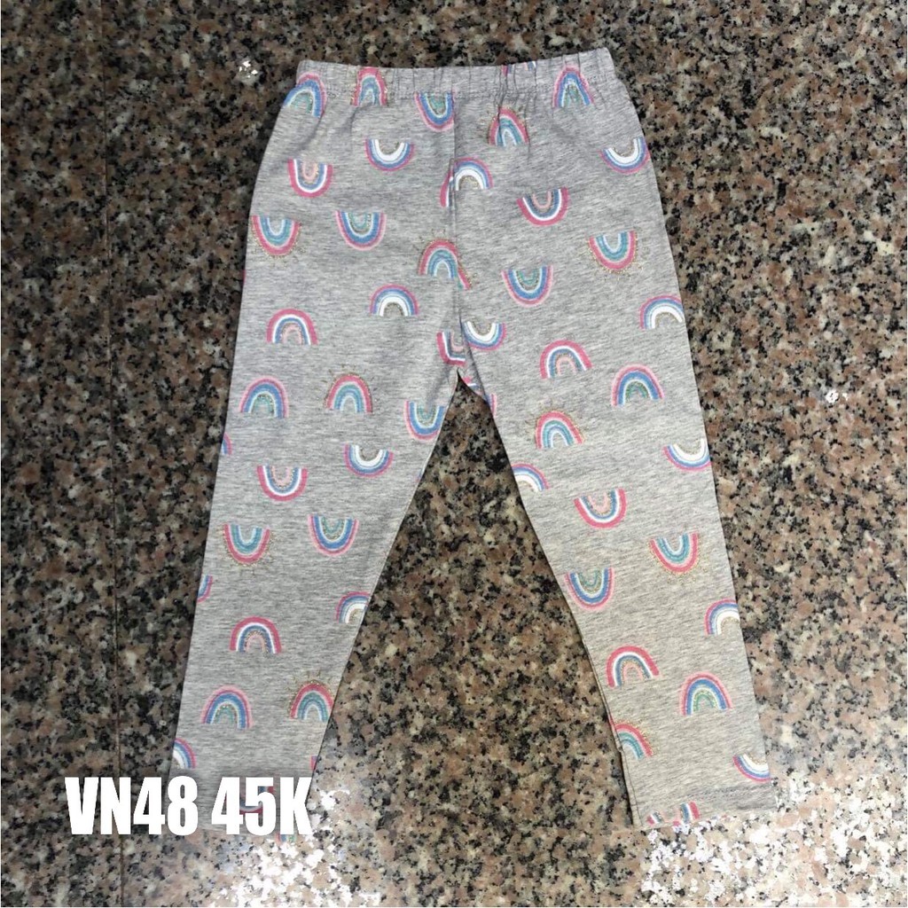 Quần Legging Bé Gái, Thun Cotton Mềm Mát Co Giãn 4 Chiều, Họa Tiết Xinh (20-40kg).