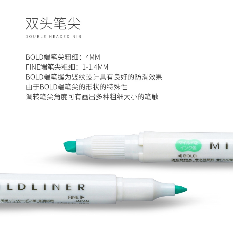 Bộ 5 bút đánh dấu làm nổi bật hai đầu có 5 màu chất lượng cao