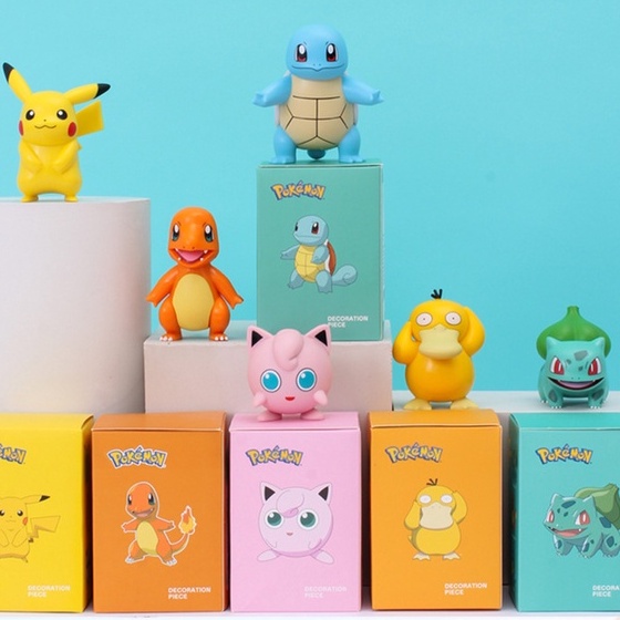 Mô Hình Pikachu, Phim Hoạt Hình Pokemon, Trang Trí, Decor, Bộ Sưu Tập, Quà Tặng - Full Box Hàng Loại 1