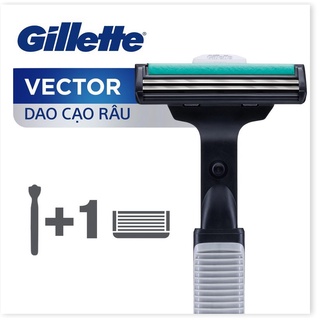 Dao Cạo Râu Gillette Vector Plus Kèm 1 Đầu Thay Vector Plus 1 Up