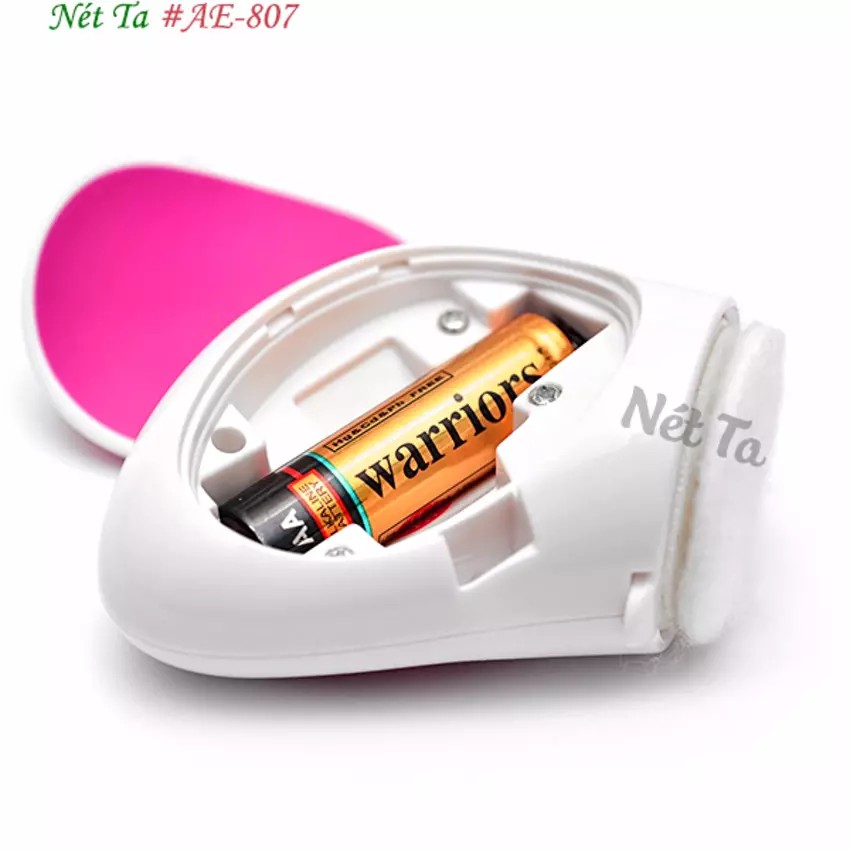 Máy massage mặt, rửa mặt dùng pin tiện lợi AE-807 (Hồng phối trắng)
