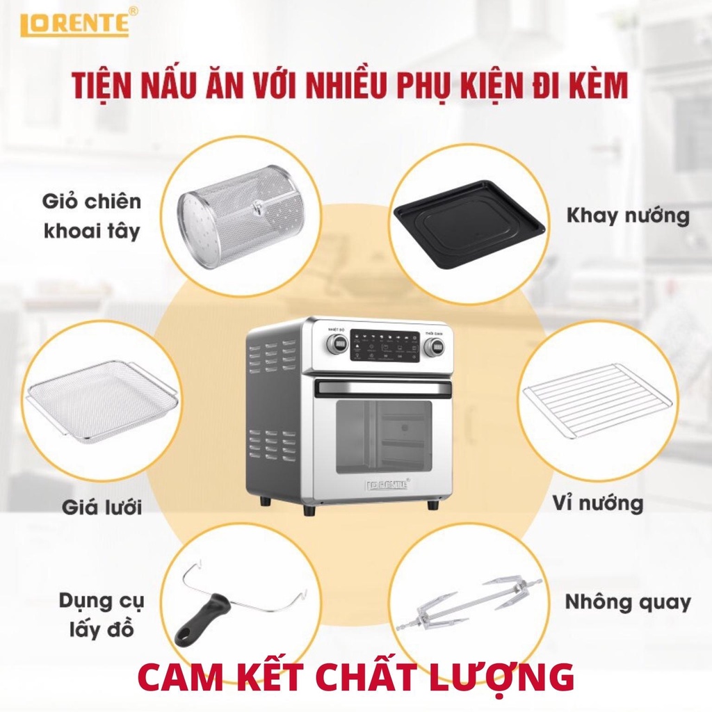Nồi chiên không dầu Lorente, nồi chiên không dầu điện tử dung tích lớn  Lorente LT-1600 / LT-1500