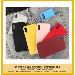 Ốp lưng Vỏ màu mềm mại - Ốp iphone 5/5s/6/6s/7/8/7plus/8plus/Xs/Xsmax/11/11promax C1-1