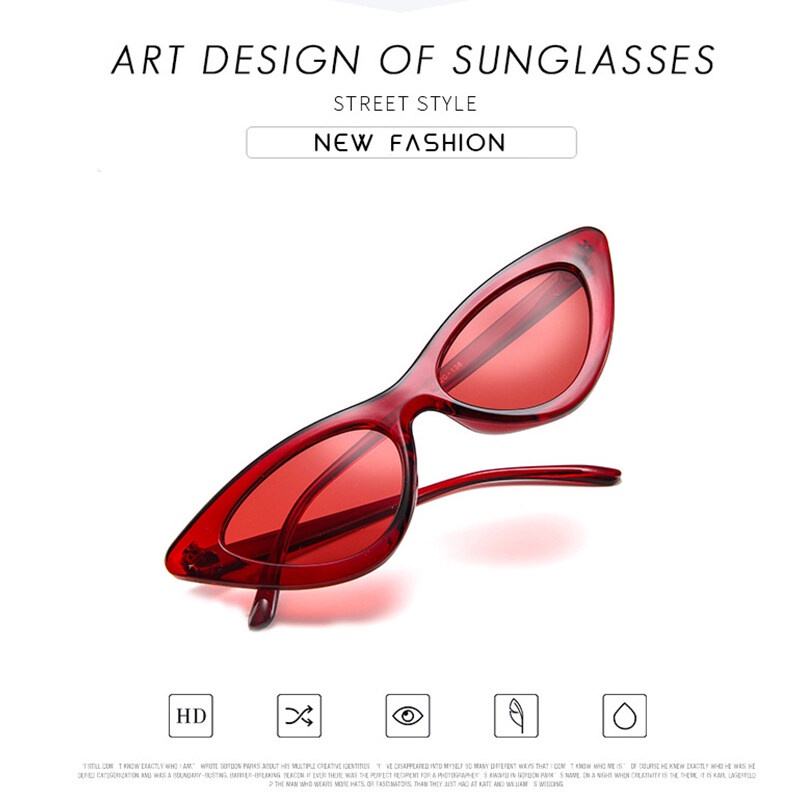 Kính Mát Mắt Mèo Nữ Gọng Kim Loại Thời Trang