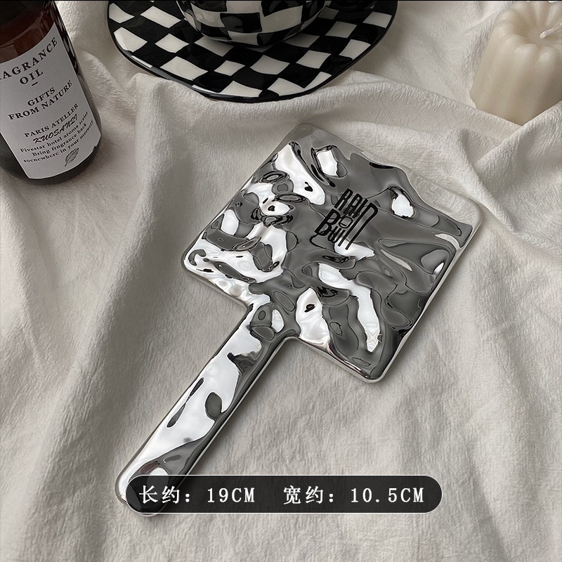 Netflix Gương Trang Điểm Cầm Tay Nhỏ Gọn Hình Vuông Cá Tính Dành Cho Nữ ins senior sense