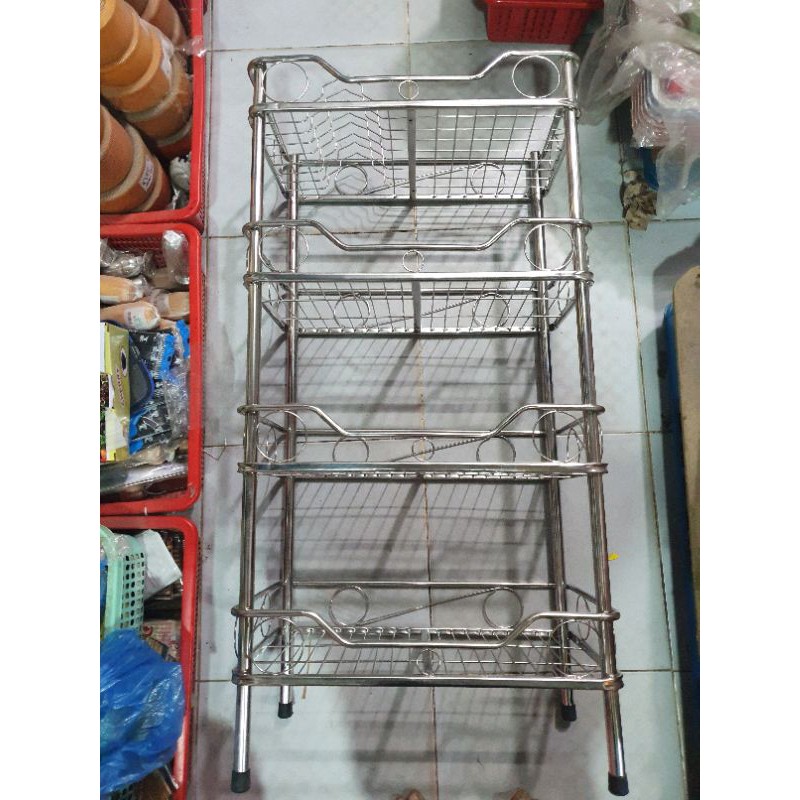 kệ inox 4 tầng size 30x50x100cm