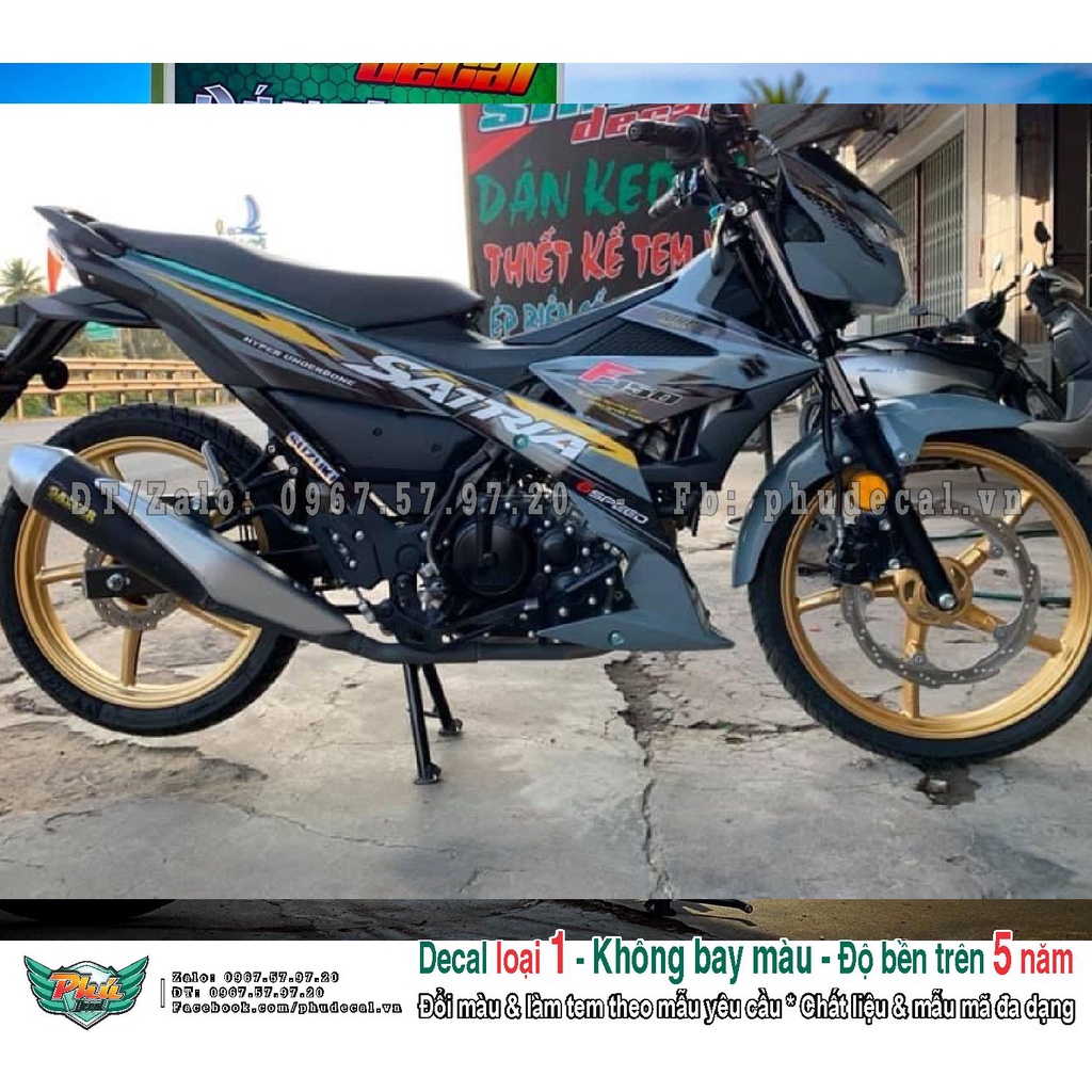 Tem rời xe Satria Xám xi măng (A)