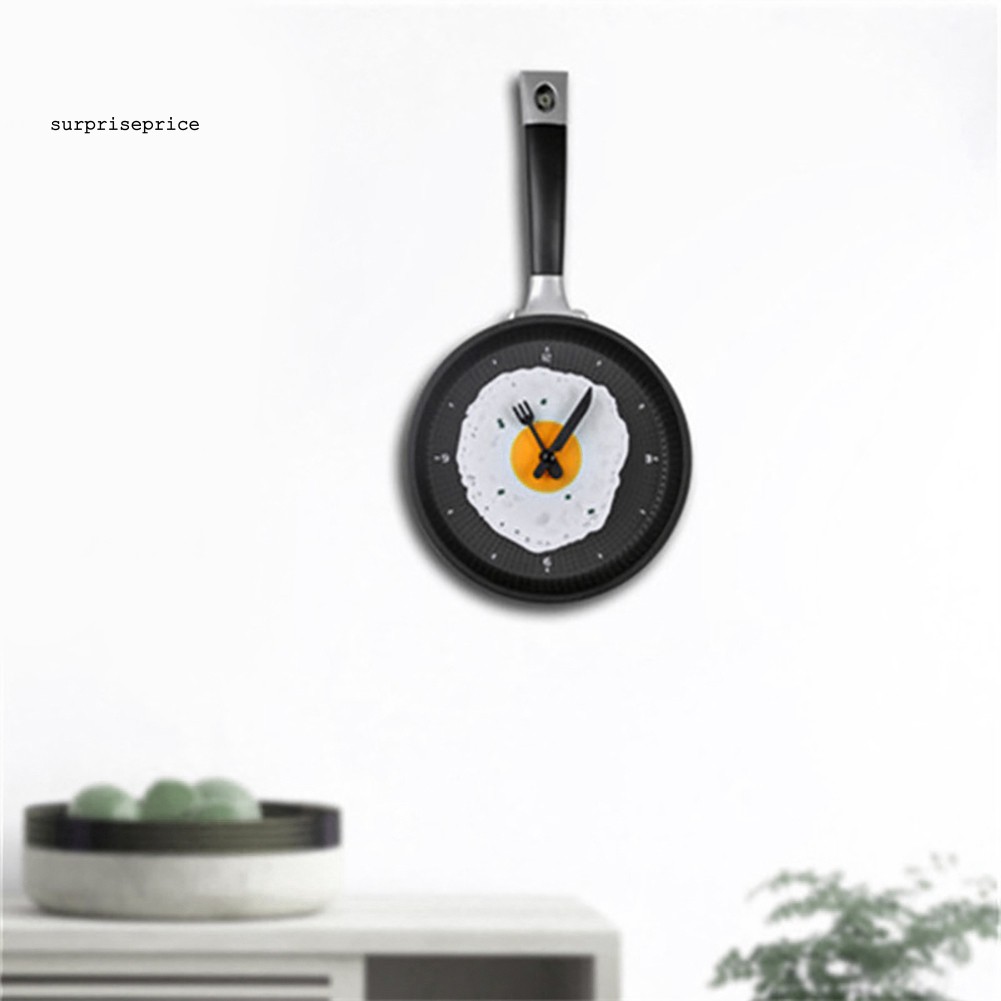 Đồng hồ treo tường kiểu dáng chảo rán trứng sáng tạo trang trí nội thất bắt mắt