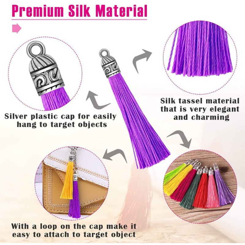 Dây Tua Rua Bằng Sợi Nylon Dùng Làm Móc Khóa / Điện Thoại Phong Cách Vintage