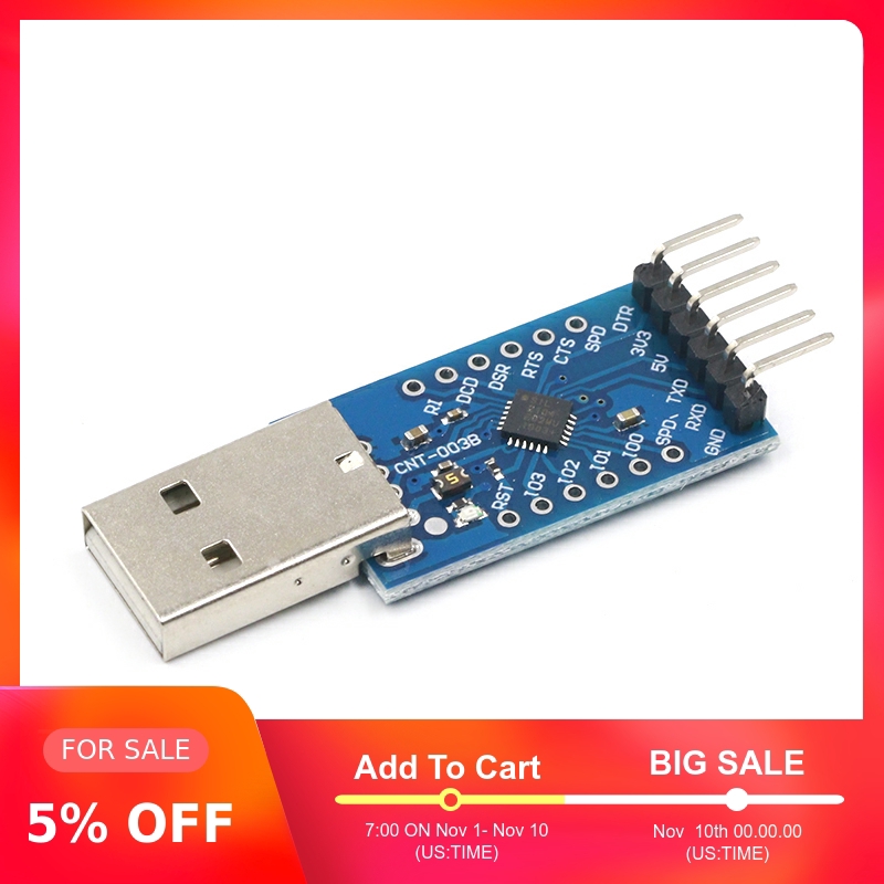 Mô Đun Chuyển Đổi Usb 2.0 Sang Ttl Uart 6pin Cp2104 Stc Prgmr Cp2102 Kèm Dây Cáp