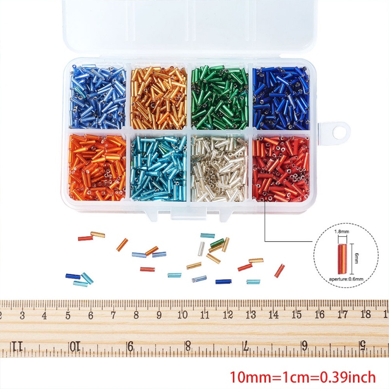 Hạt Xỏ Lỗ Hình Trụ Nhiều Màu Sắc Dùng Trang Trí Thủ Công DIY