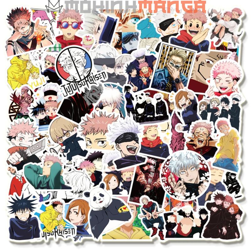 Sticker Jujutsu Kaisen- Manga Chú thuật hồi chiến - 20 tấm decal chống nước